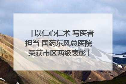 以仁心仁术 写医者担当 国药东风总医院荣获市区两级表彰