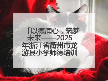 以德润心，筑梦未来——2025年浙江省衢州市龙游县小学师德培训圆满落幕