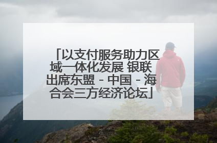 以支付服务助力区域一体化发展 银联出席东盟－中国－海合会三方经济论坛
