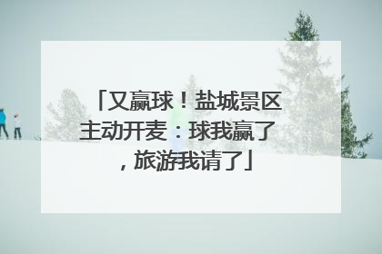 又赢球！盐城景区主动开麦：球我赢了，旅游我请了