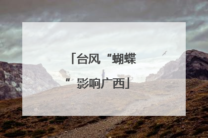 台风“蝴蝶”影响广西