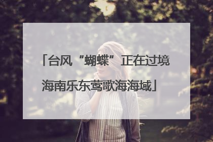台风“蝴蝶”正在过境海南乐东莺歌海海域