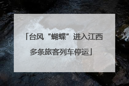 台风“蝴蝶”进入江西 多条旅客列车停运