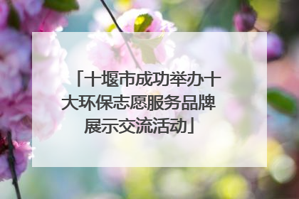 十堰市成功举办十大环保志愿服务品牌展示交流活动