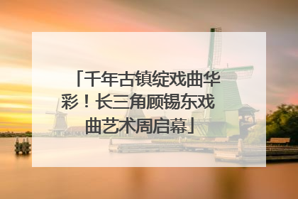 千年古镇绽戏曲华彩！长三角顾锡东戏曲艺术周启幕