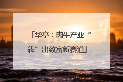 华亭：肉牛产业“犇”出致富新赛道