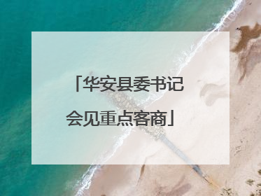 华安县委书记会见重点客商