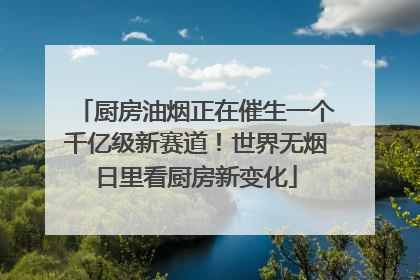 厨房油烟正在催生一个千亿级新赛道！世界无烟日里看厨房新变化