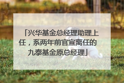 兴华基金总经理助理上任，系两年前官宣离任的九泰基金原总经理