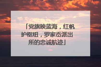 党旗映蓝海，红帆护枢纽，罗家岙派出所的忠诚航迹