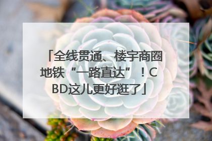 全线贯通、楼宇商圈地铁“一路直达”！CBD这儿更好逛了