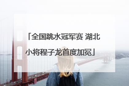 全国跳水冠军赛 湖北小将程子龙首度加冕