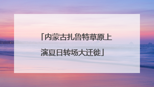 内蒙古扎鲁特草原上演夏日转场大迁徙