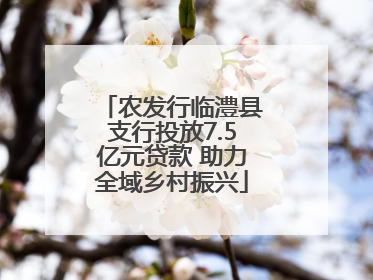 农发行临澧县支行投放7.5亿元贷款 助力全域乡村振兴