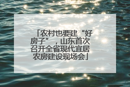 农村也要建“好房子”，山东首次召开全省现代宜居农房建设现场会