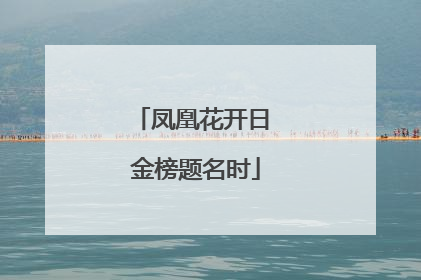 凤凰花开日 金榜题名时