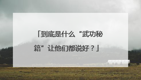 到底是什么“武功秘籍”让他们都说好？