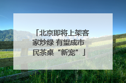北京即将上架客家炒绿 有望成市民茶桌“新宠”