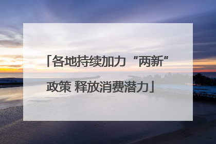 各地持续加力“两新”政策 释放消费潜力