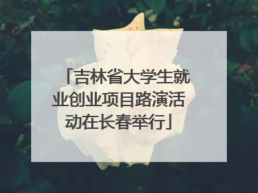 吉林省大学生就业创业项目路演活动在长春举行