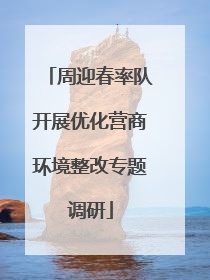 周迎春率队开展优化营商环境整改专题调研