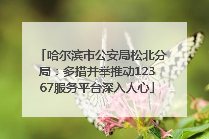 哈尔滨市公安局松北分局：多措并举推动12367服务平台深入人心