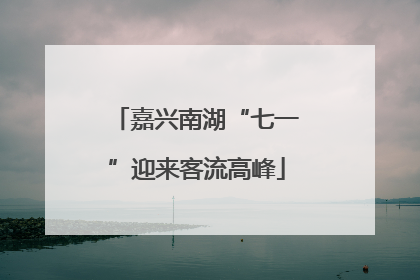 嘉兴南湖“七一”迎来客流高峰