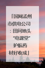 国网孟州市供电公司：田间地头“电课堂”  护航药材好收成