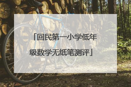 回民第一小学低年级数学无纸笔测评