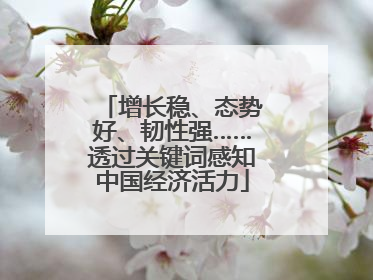 增长稳、态势好、韧性强……透过关键词感知中国经济活力