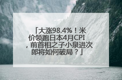 大涨98.4%！米价领跑日本4月CPI，前首相之子小泉进次郎将如何破局？