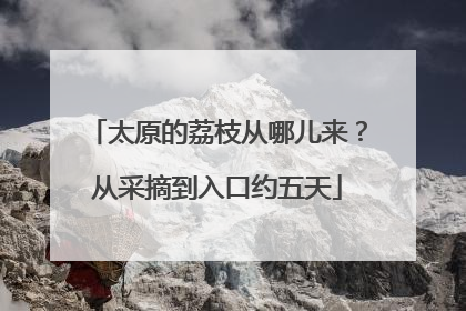 太原的荔枝从哪儿来？从采摘到入口约五天