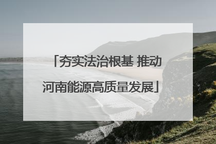 夯实法治根基 推动河南能源高质量发展