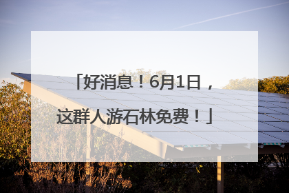 好消息！6月1日，这群人游石林免费！