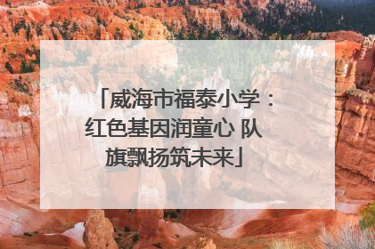 威海市福泰小学：红色基因润童心 队旗飘扬筑未来