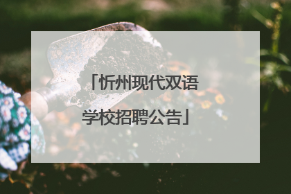 忻州现代双语学校招聘公告