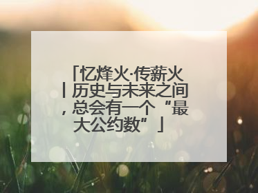 忆烽火·传薪火丨历史与未来之间，总会有一个“最大公约数”