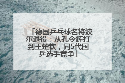 德国乒乓球名将波尔退役：从孔令辉打到王楚钦，同5代国乒选手竞争