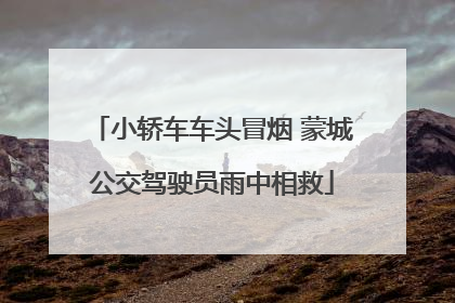 小轿车车头冒烟 蒙城公交驾驶员雨中相救