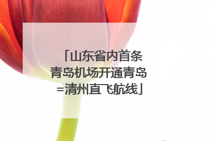 山东省内首条 青岛机场开通青岛=清州直飞航线