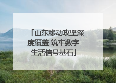 山东移动攻坚深度覆盖 筑牢数字生活信号基石