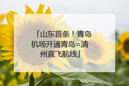 山东首条！青岛机场开通青岛=清州直飞航线