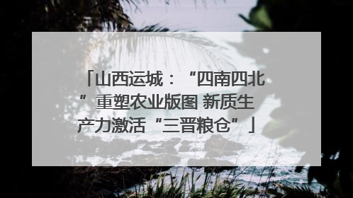 山西运城：“四南四北”重塑农业版图 新质生产力激活“三晋粮仓”