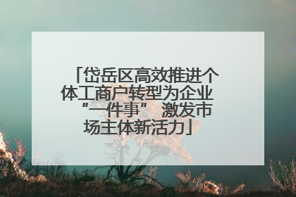 岱岳区高效推进个体工商户转型为企业“一件事” 激发市场主体新活力