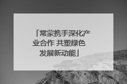 常蒙携手深化产业合作 共塑绿色发展新动能