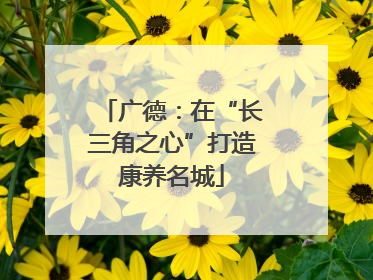 广德：在“长三角之心”打造康养名城