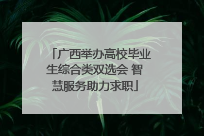 广西举办高校毕业生综合类双选会 智慧服务助力求职