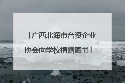 广西北海市台资企业协会向学校捐赠图书