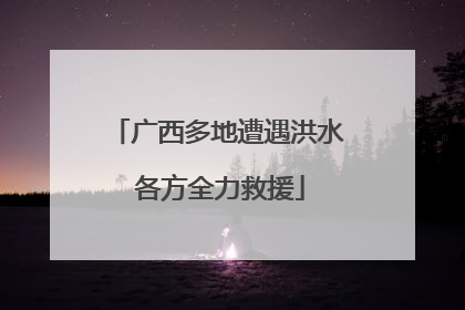 广西多地遭遇洪水 各方全力救援