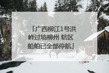 广西柳江1号洪峰过境柳州 辖区船舶已全部停航